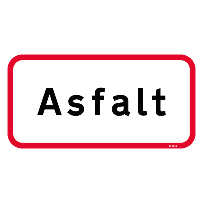 UA39,4 - Asfalt skilt