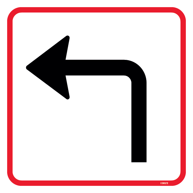 U6,3 - Gælder tilstødende vej til venstre skilt