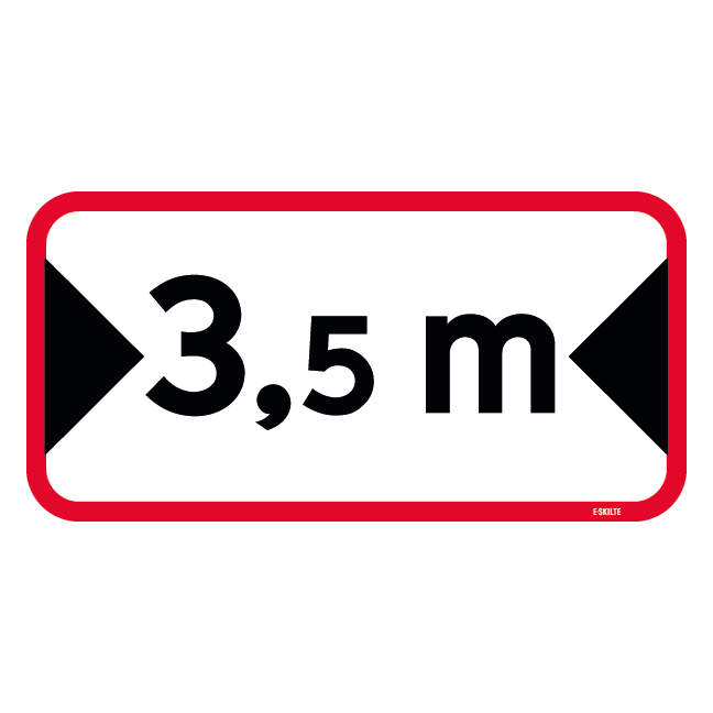 UA43,1 - Smal vej skilt