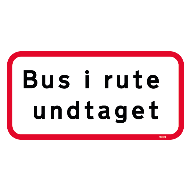 UC20,3 - Bus i rute undtaget skilt