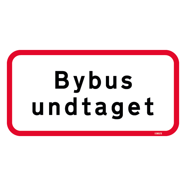 UC20,5 - Bybus undtaget skilt