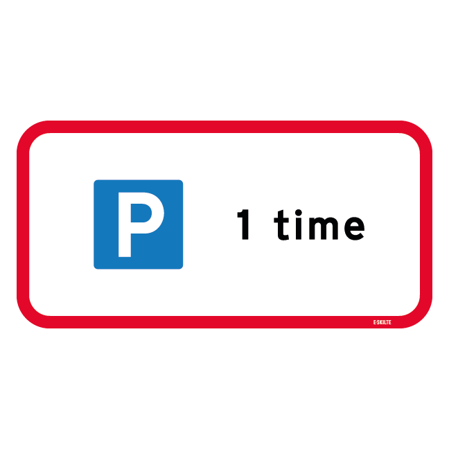 UC33 - Begrænset parkeringstilladelse skilt