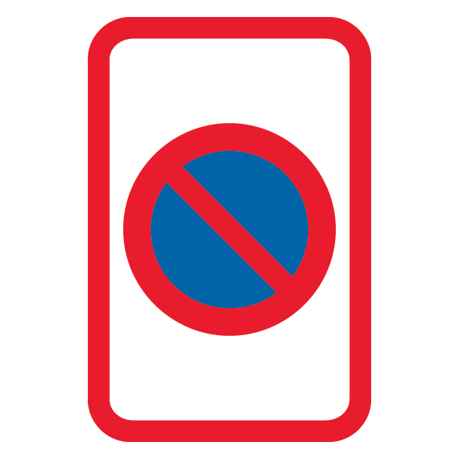 UC61 - Standsningsforbud skilt