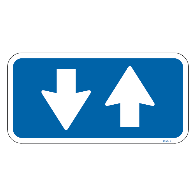 UD21,1 - Dobbeltrettet cykelsti skilt