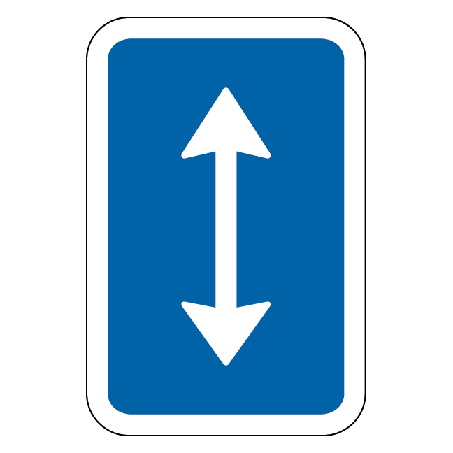 UE33,1 - Retningspil skilt