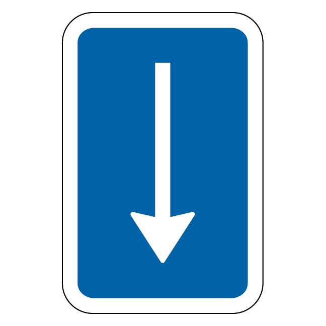 UE33,3 - Retningspil skilt