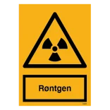 Farlig stråling skilte