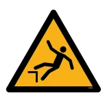 Nedstyrtningsfare skilte