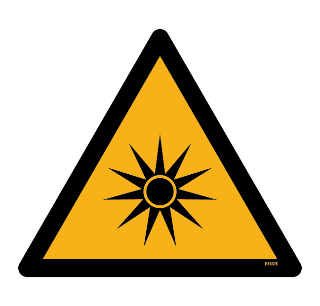 W027 Optisk stråling skilt