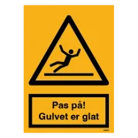 Glat gulv sikkerhedsskilte
