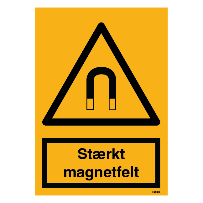 Advarselsskilt - Stærkt magnetfelt