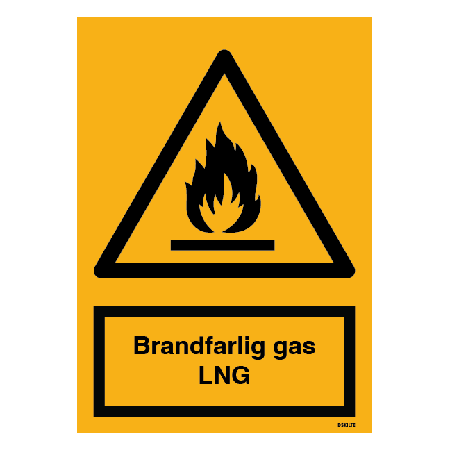 Oplag af brandfarlige væsker max. 800 oplagsenheder. Advarselsskilt