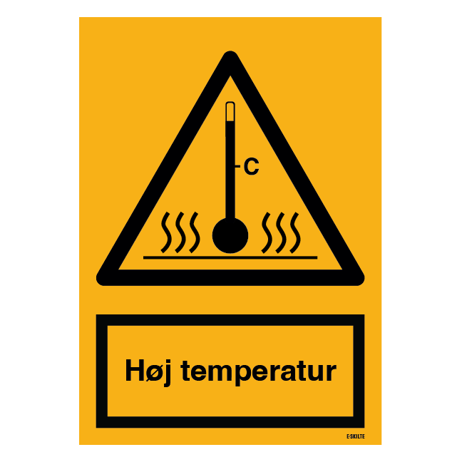 Advarselsskilt - Høj temperatur
