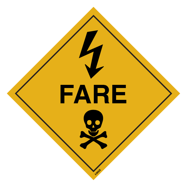 El Fare. Advarselsskilt