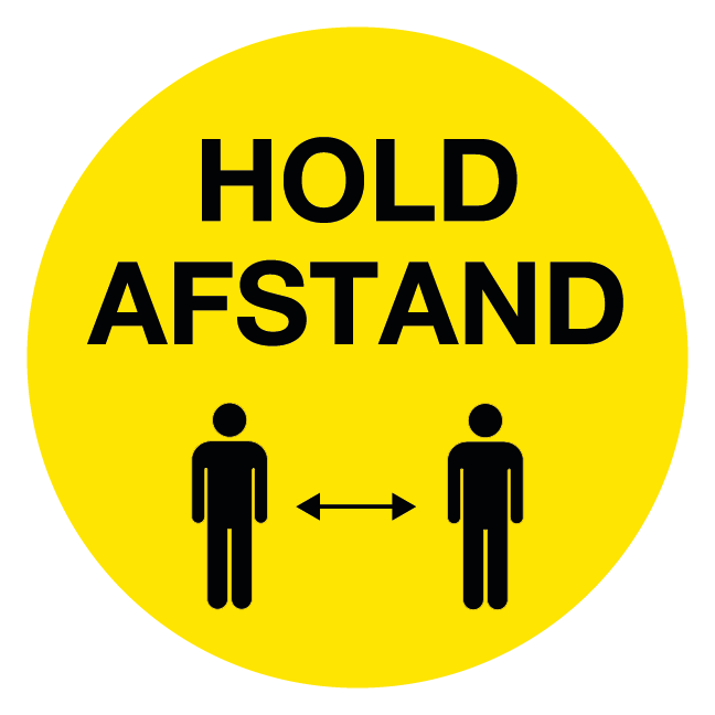 Sikkerhedsskilt - Hold afstand