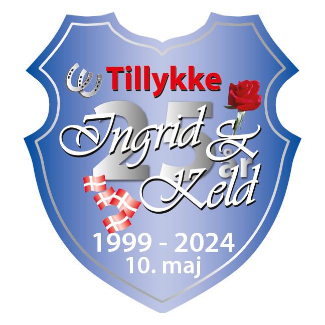 Sølvbryllupsskilt Skjold