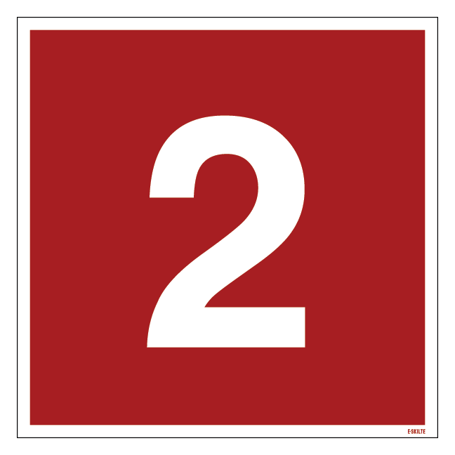 Number 2. Brandskilt