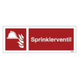 Sprinklerventil skilt