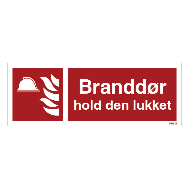 Branddør hold den lukket Brandskilt