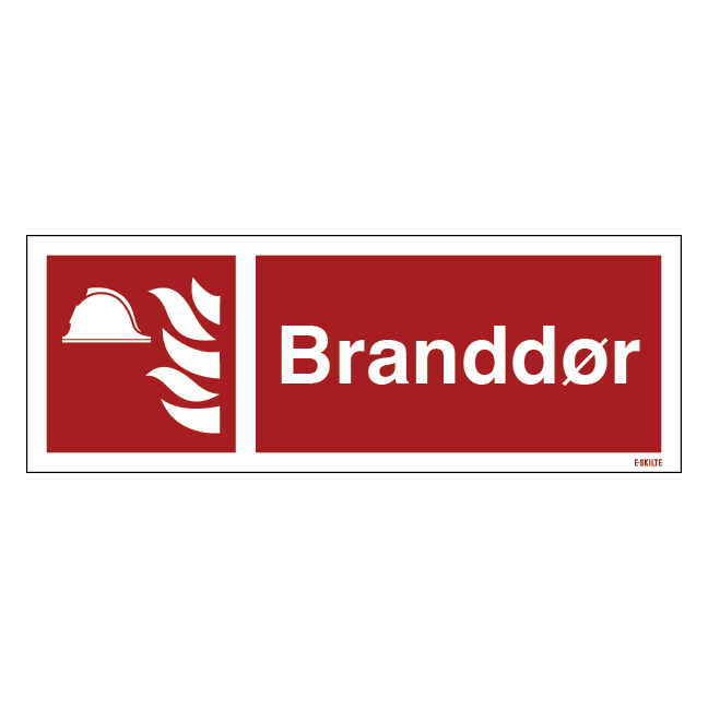 Branddør Brandskilt