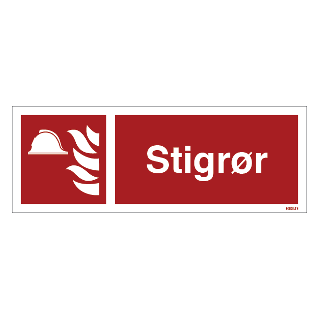 Stigrør Brandskilt