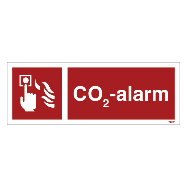 CO2-alarm Brandskilt