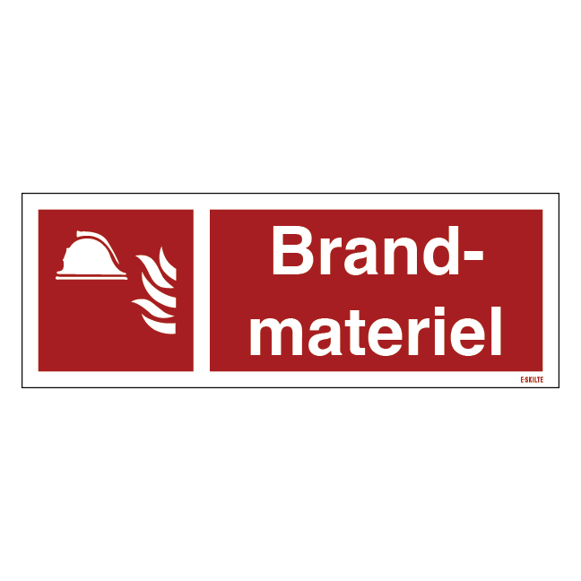 Brandmaterial Brandskilt