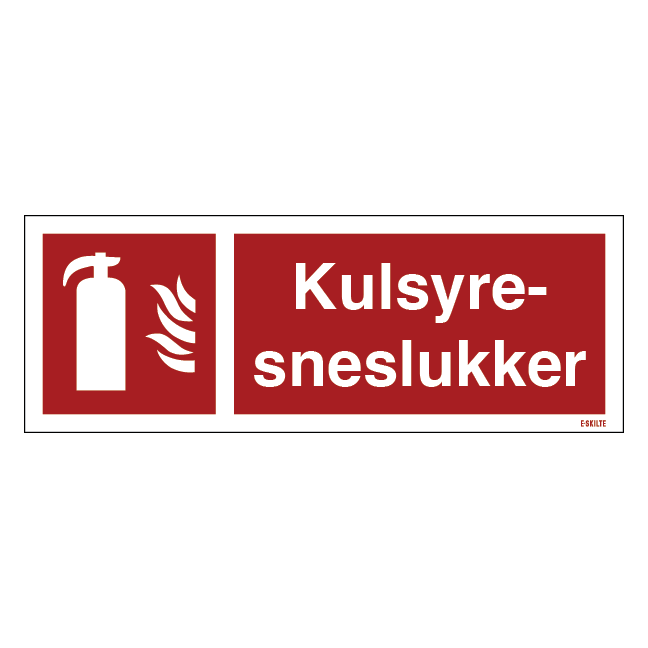 Kulsyrensneslukker Brandskilt