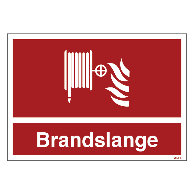 Brandslange Brandskilt