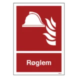 Røglem: Brandskilt