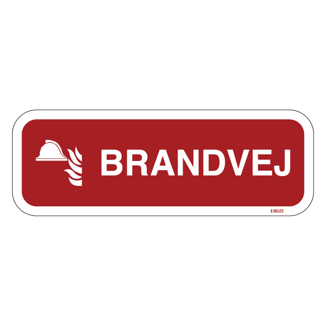 Brandvej. Brandskilt