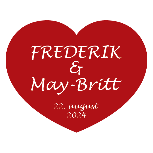 Bryllupsskilt Hjerte