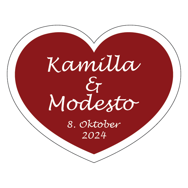 Bryllupsskilt Hjerte