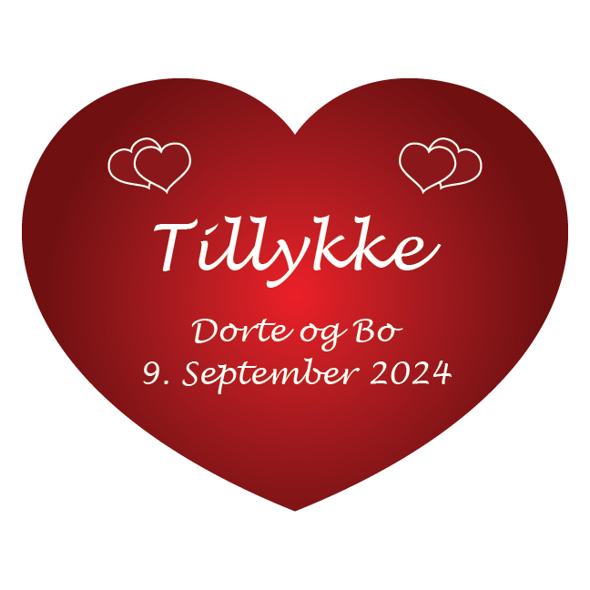 Bryllupsskilt Hjerte