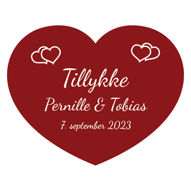 Bryllupsskilt Hjerte