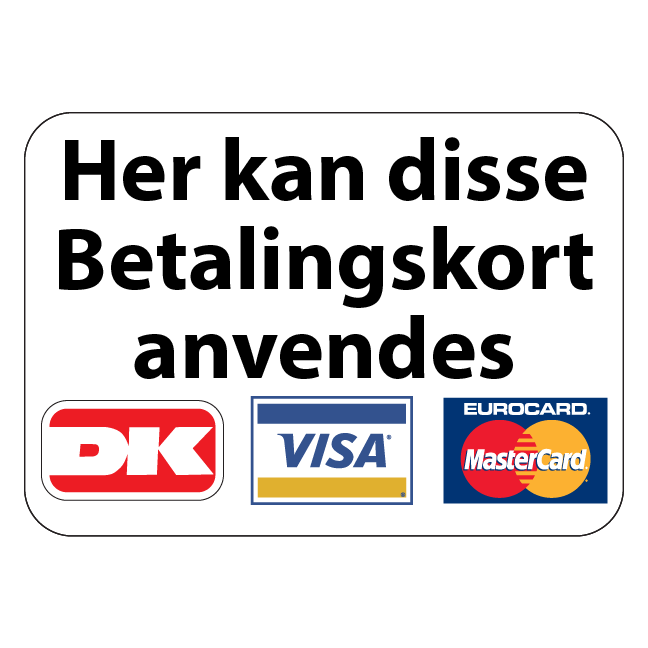 Her kan disse betalingskort anvendes skilt