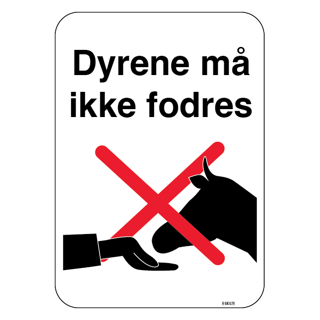 Dyrene må ikke fodres skilt