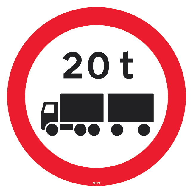 C32 Totalvægt forbudstavle skilt