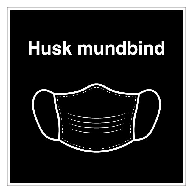 Husk mundbind skilt - Mundbind pictogram