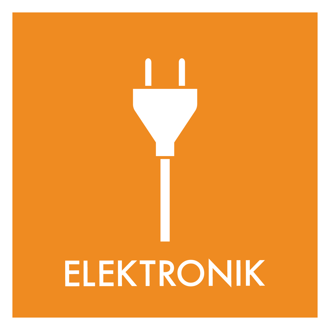 Elektronik affald skilt - Dansk Affaldssortering
