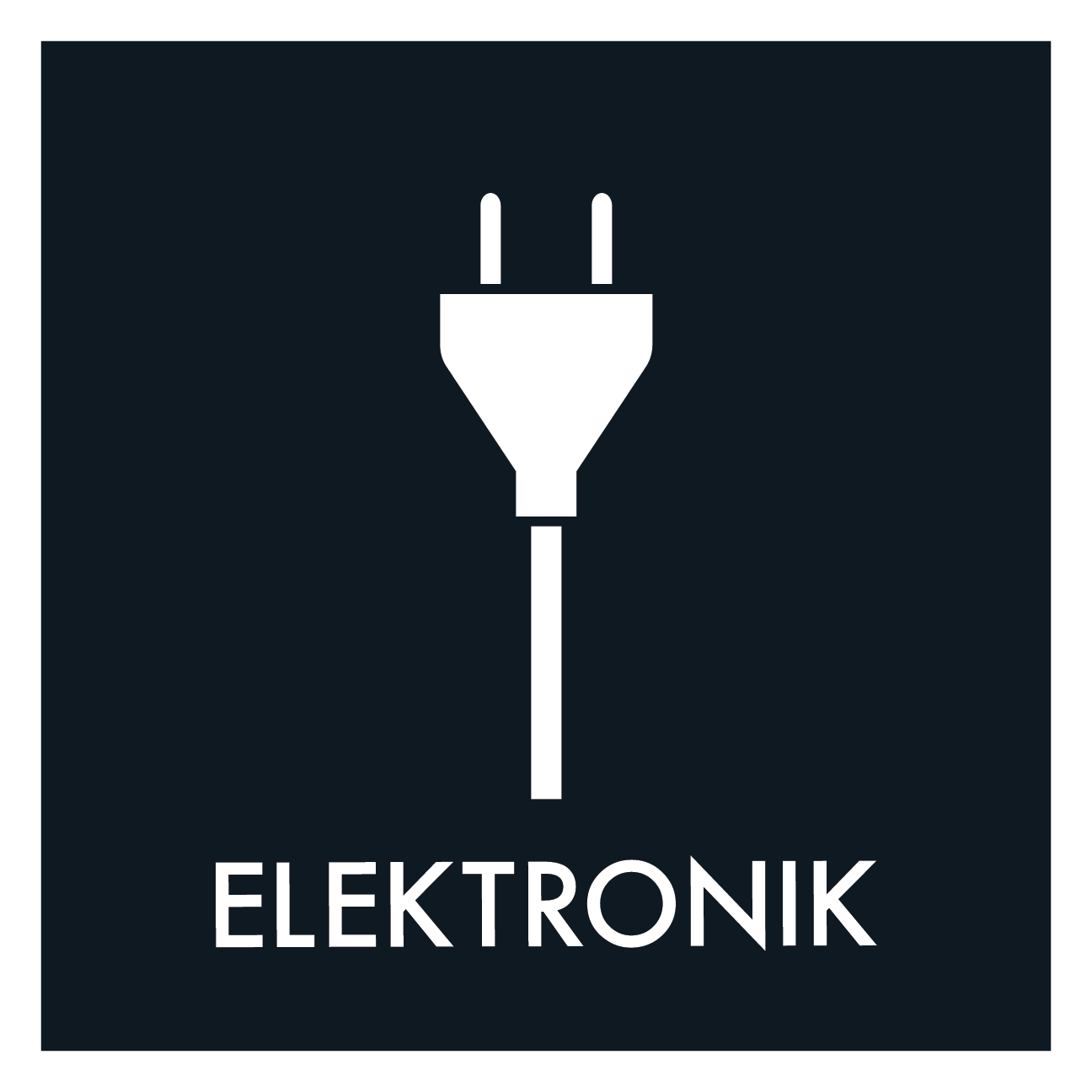 Elektronik affald sort skilt - Dansk Affaldssortering