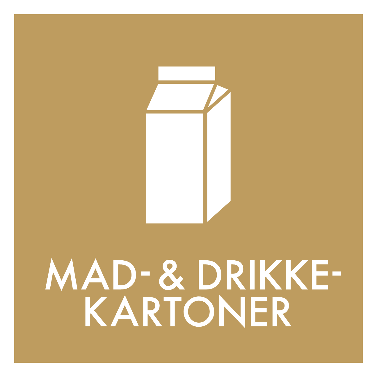 Mad- og drikkekartoner affald skilt - Dansk Affaldssortering