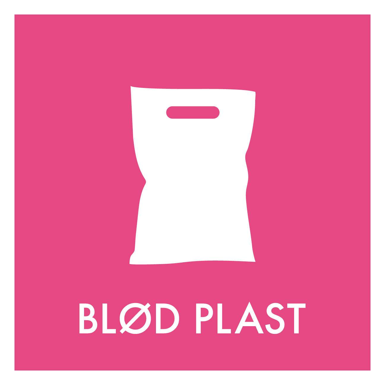 Blød plast affald skilt - Dansk Affaldssortering