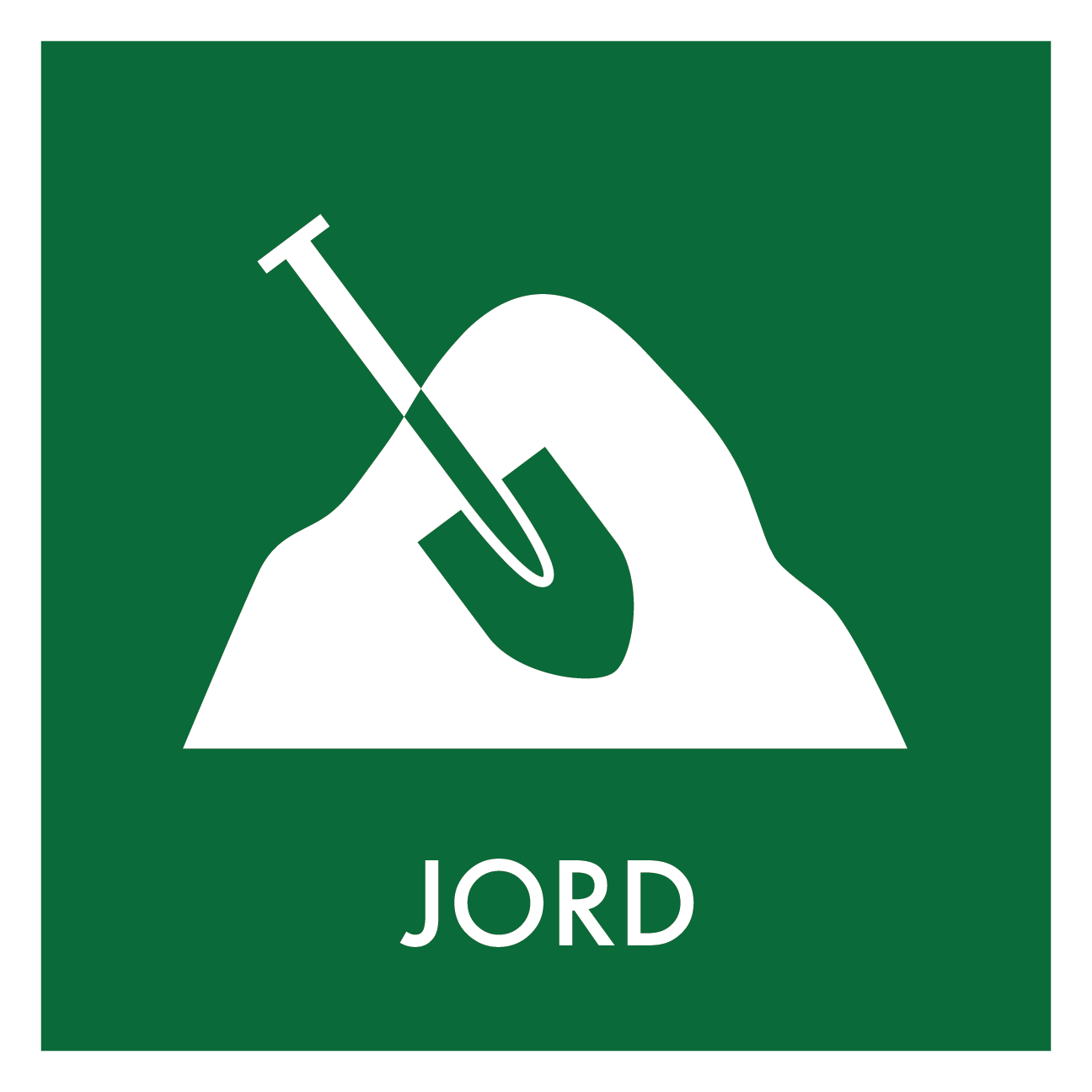 Jord affald skilt - Dansk Affaldssortering