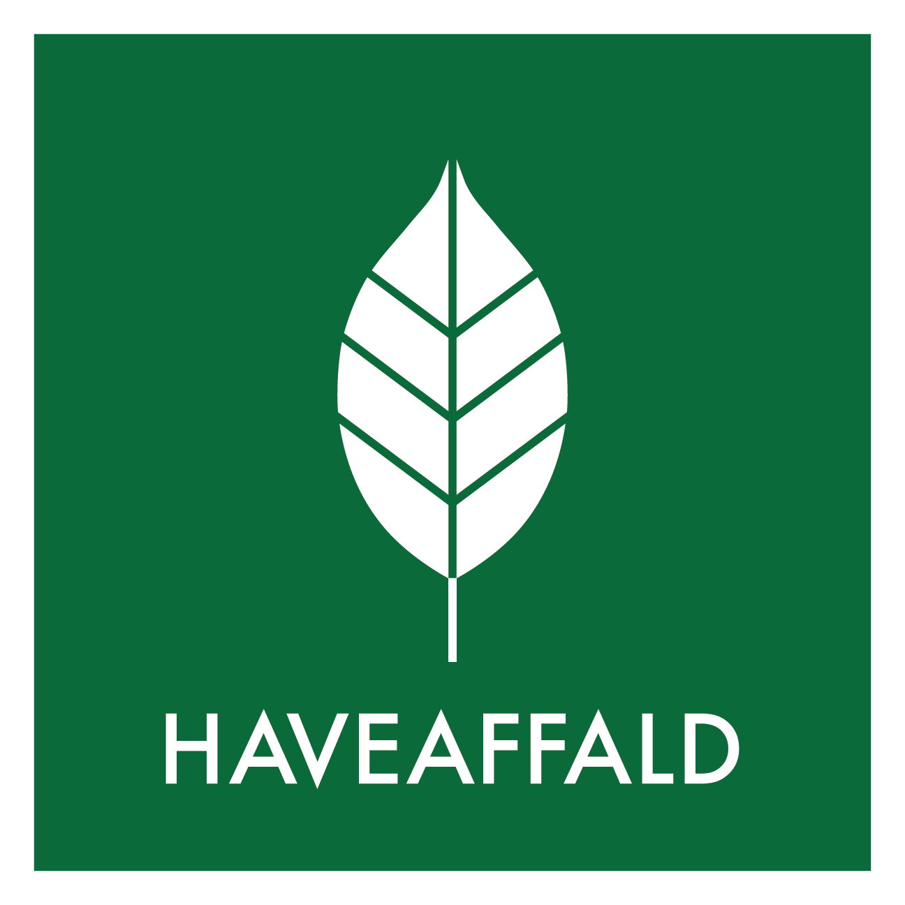 Haveaffald skilt - Dansk Affaldssortering