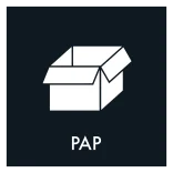 Pap affald sort skilt - Dansk Affaldssortering