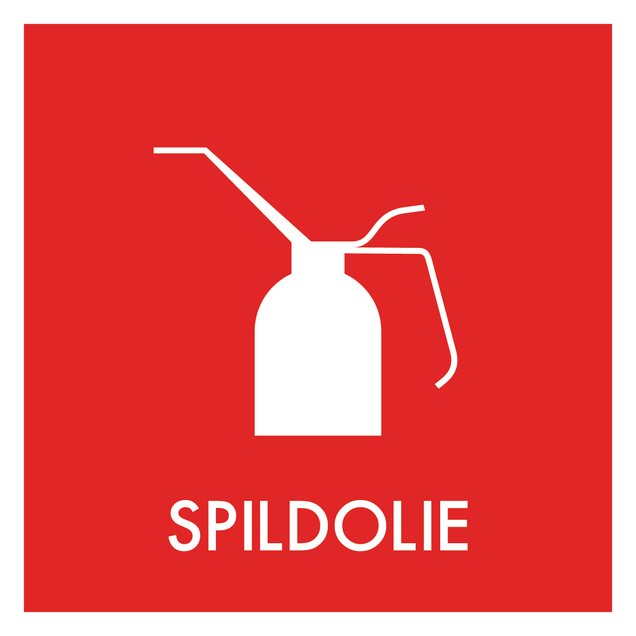 Spildolie affald skilt - Dansk Affaldssortering