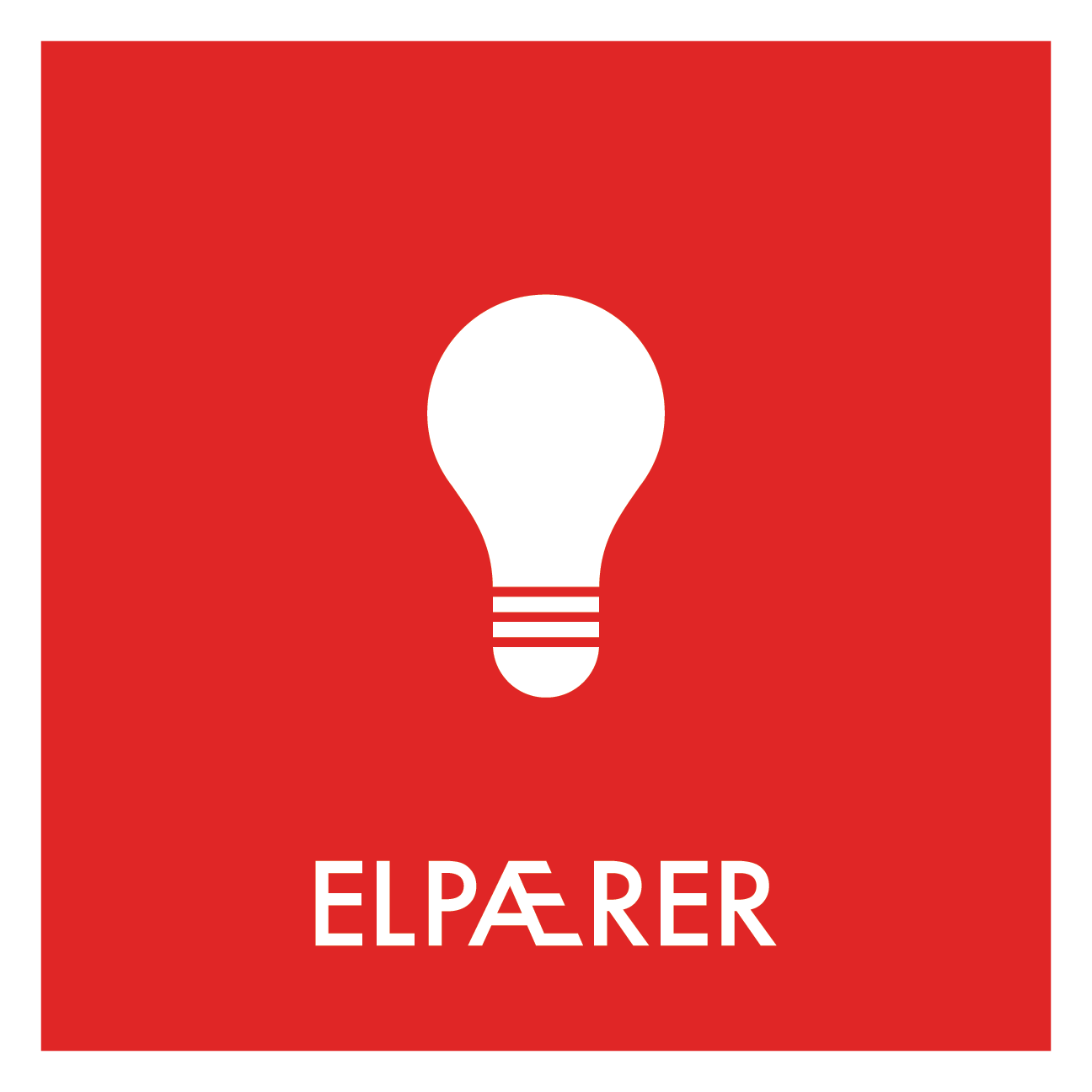 Elpærer affald skilt - Dansk Affaldssortering