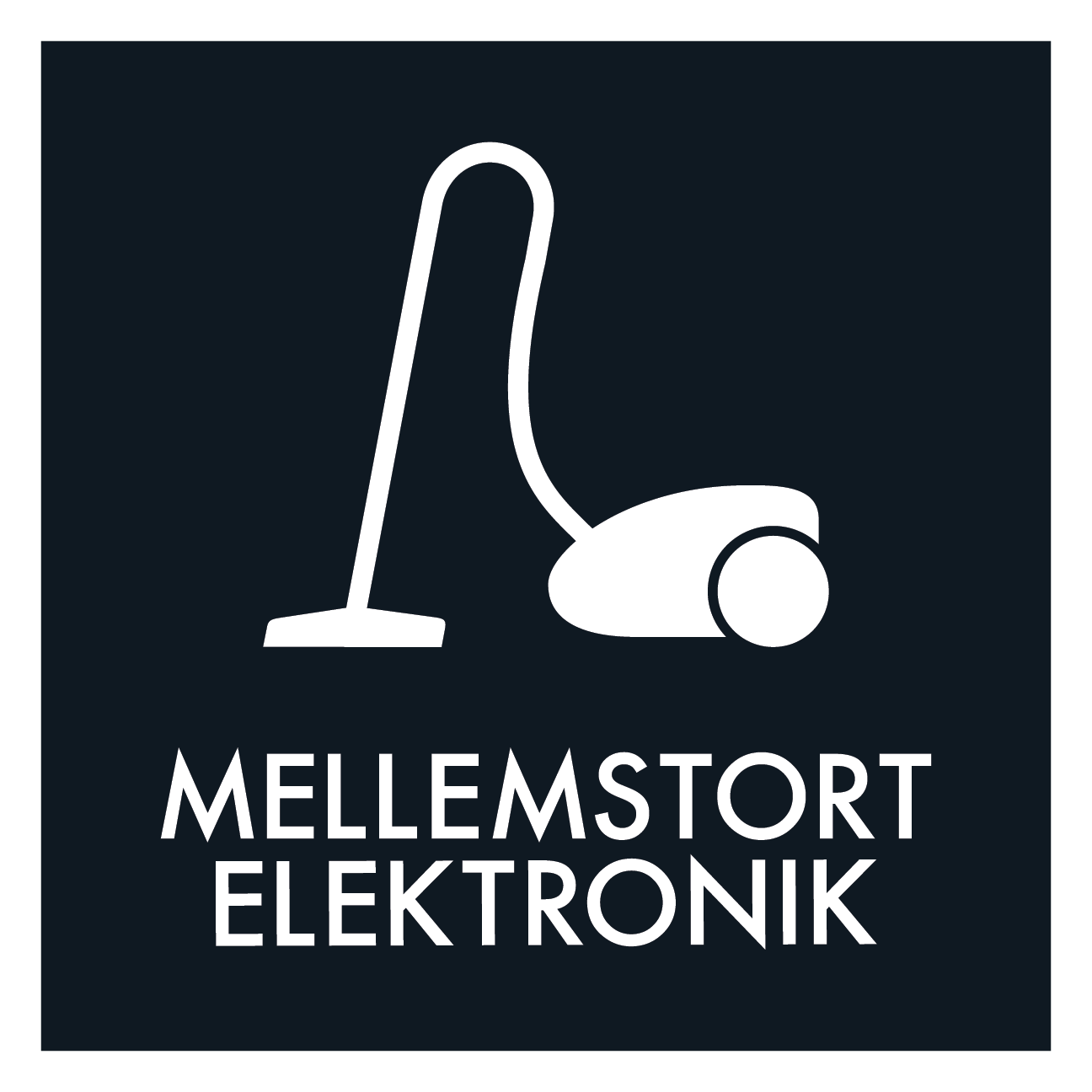 Mellemstort elektronik affald sort skilt - Dansk Affaldssortering