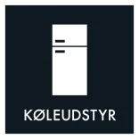 Køleudstyr affald sort skilt - Dansk Affaldssortering